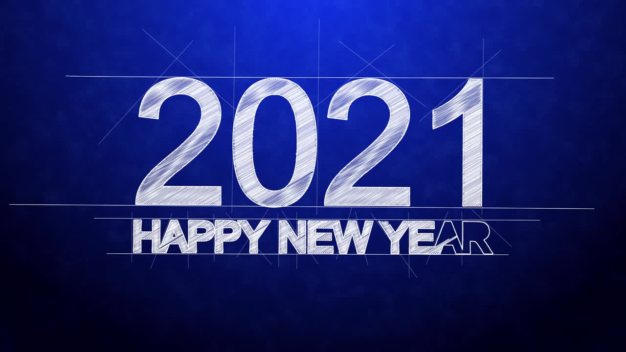 Motion Graphic Konzept Frohes Neues Jahr 2021