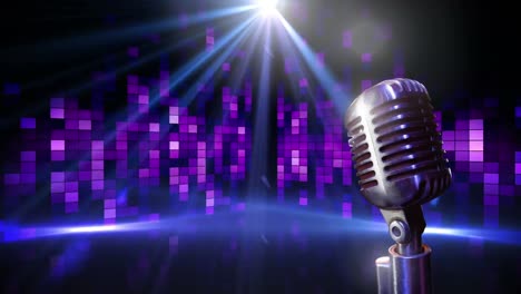 Vintage-microphone-against-purple-lights