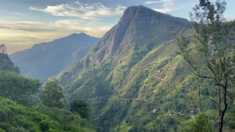 Handheld-Establishing-Shot-of-Ella-Rock-at-Sunrise-in-Sri-Lanka