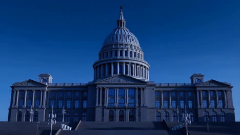 the us capitol building at night under a starry sky