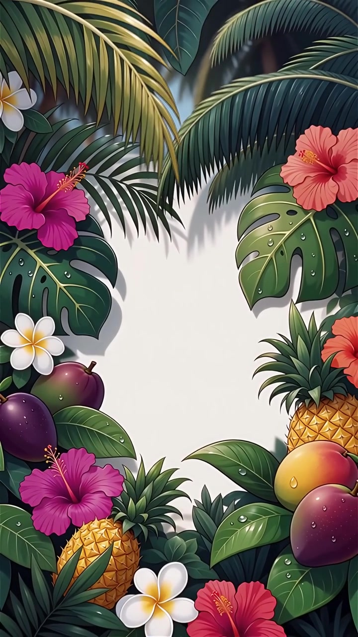 Animazione di Sfondo Estivo Tropicale 4K