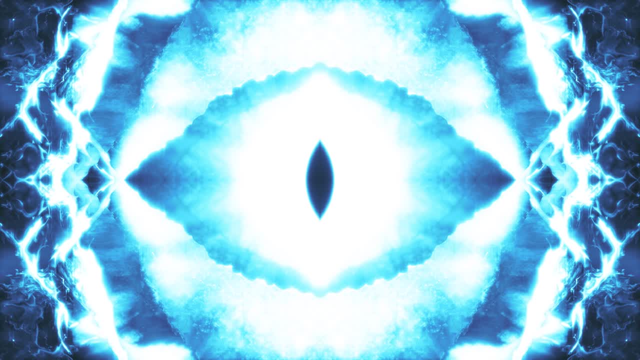 animazione frattale, inchiostro blu in acqua