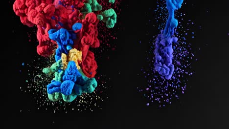 explosión de tinta de colores