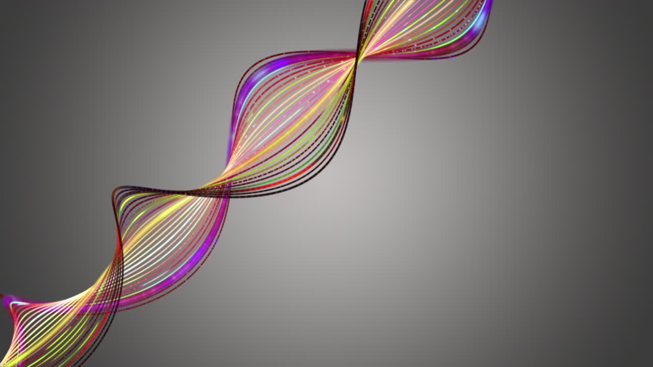 Fantastic animation with stripe wave object in slow motion, 4096x2304 loop 4K