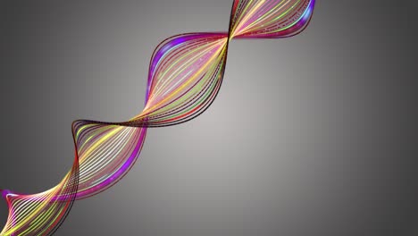 animación fantástica con objeto de onda de rayas en cámara lenta, 4096x2304 bucle 4k