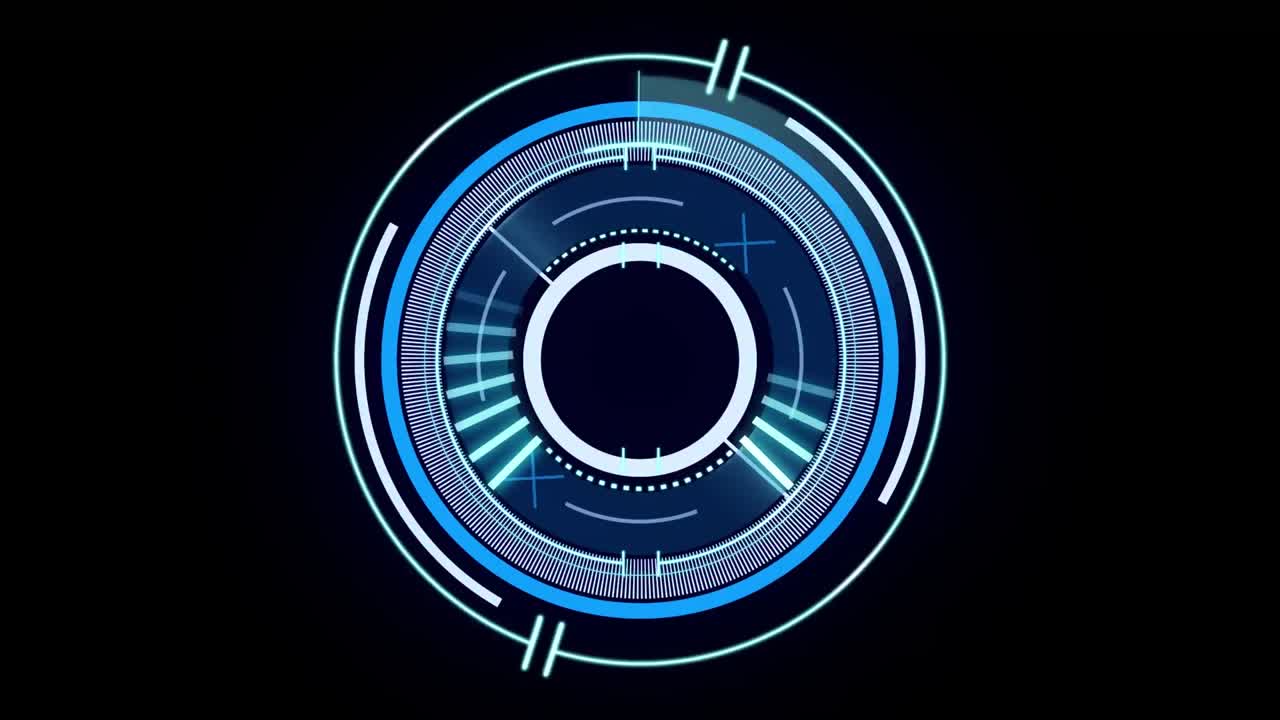 Animation of scope scanning over black background