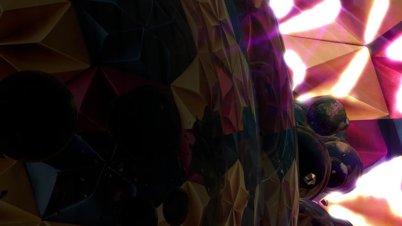 fondo con burbujas de colores.