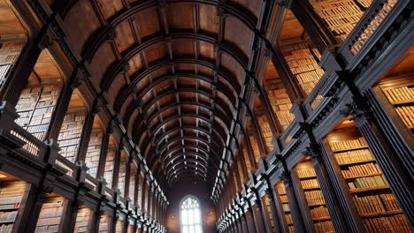 historic library with vast book collections and vaulted ceilings