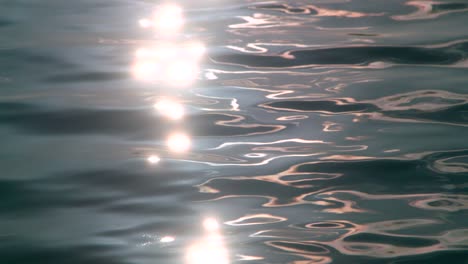 ondulations et reflets du soleil sur l'eau des vagues