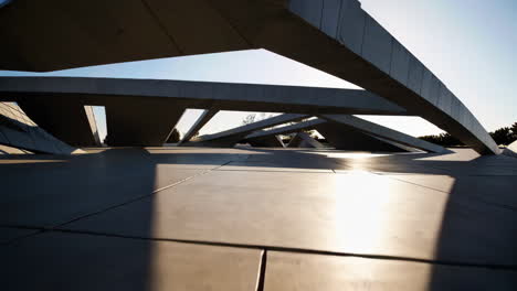modern architectural structure with geometric design