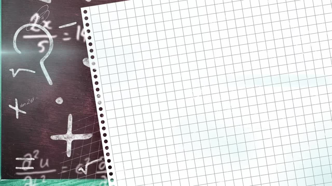 종이 한 장 위에 움직이는 수학 수식의 애니메이션
