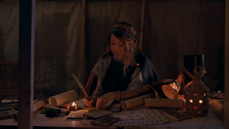 ancient scribe at work
