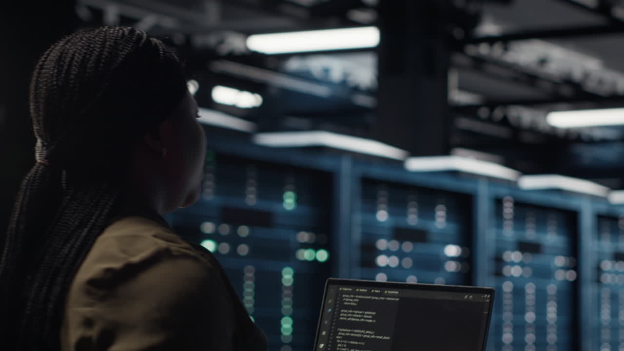 Programmer doing data center automation using AI software tools