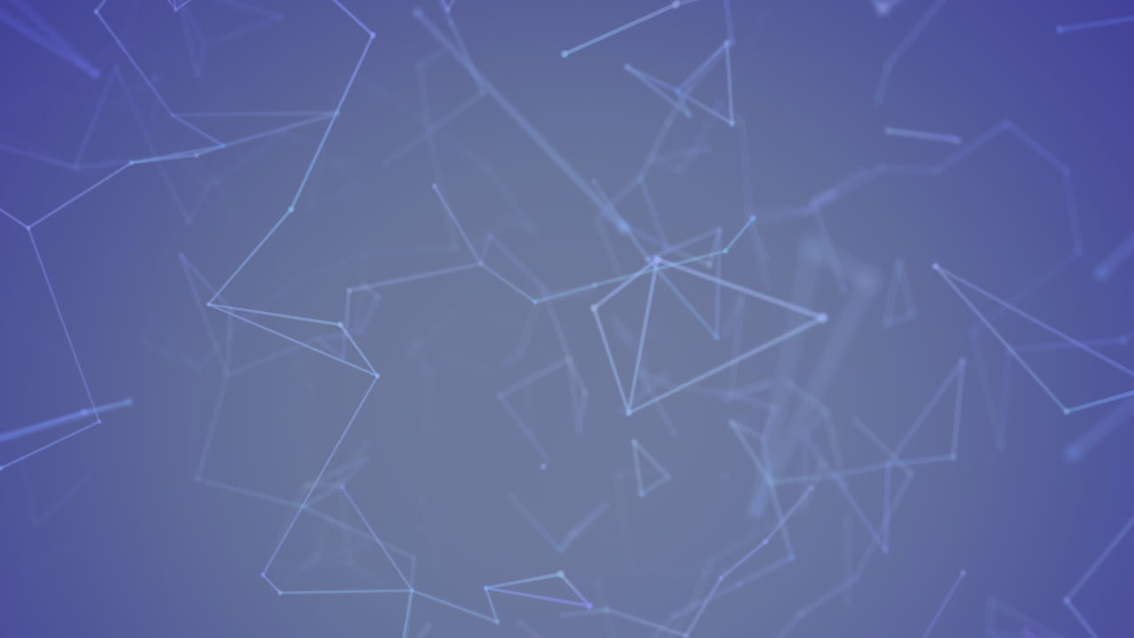 animación digital de la red de conexiones flotando contra un fondo de gradiente azul