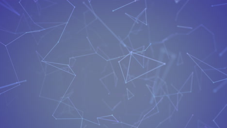 animación digital de la red de conexiones flotando contra un fondo de gradiente azul