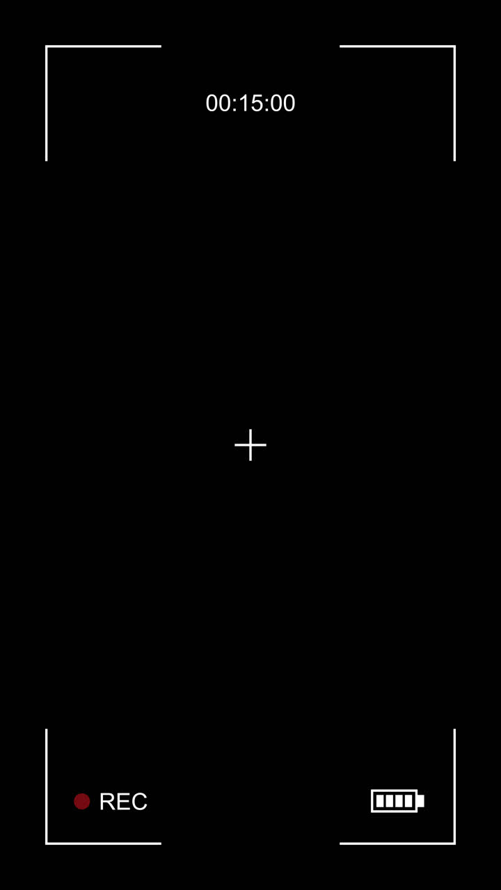 Camera Recording Interface Overlay on Black Background