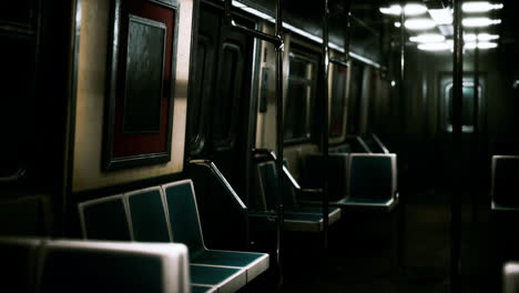 subway wagon is empty because of the coronavirus outbreak in the city