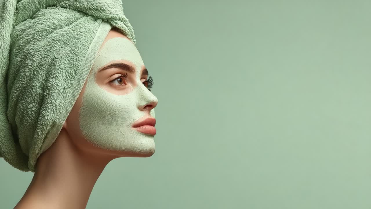 Ein wohltuendes Gesichtsbehandlungserlebnis mit einer Spa-Maske, das Entspannung und Selbstfürsorge in ruhiger Umgebung vertieft, um die Haut zu verjüngen und das Wohlbefinden zu steigern.