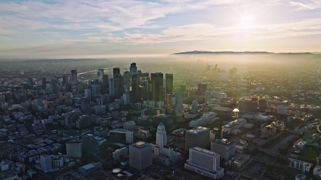 Financial District in Downtown Los Angeles, California