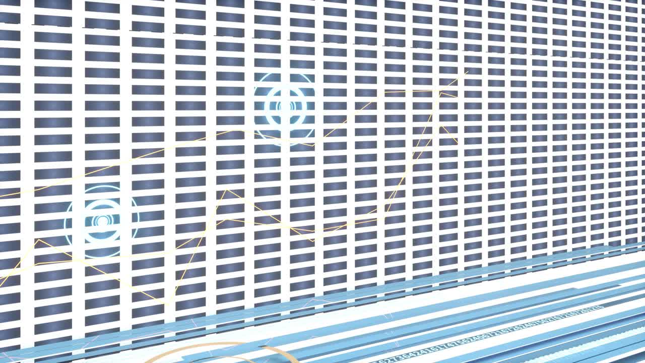 색 바탕에 폴리라인을 가진 빛나는 원, 3d 렌더링.