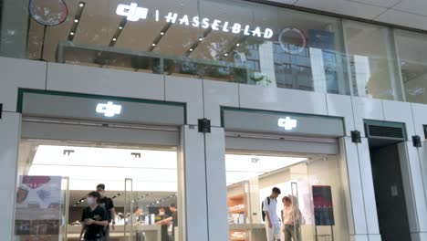 dji and hasselblad store in a city