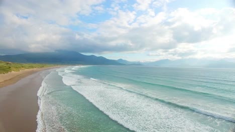 beautiful turquoise sea and coastline 4k