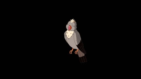 el pájaro alondra se sienta y canta 4k alfa mate
