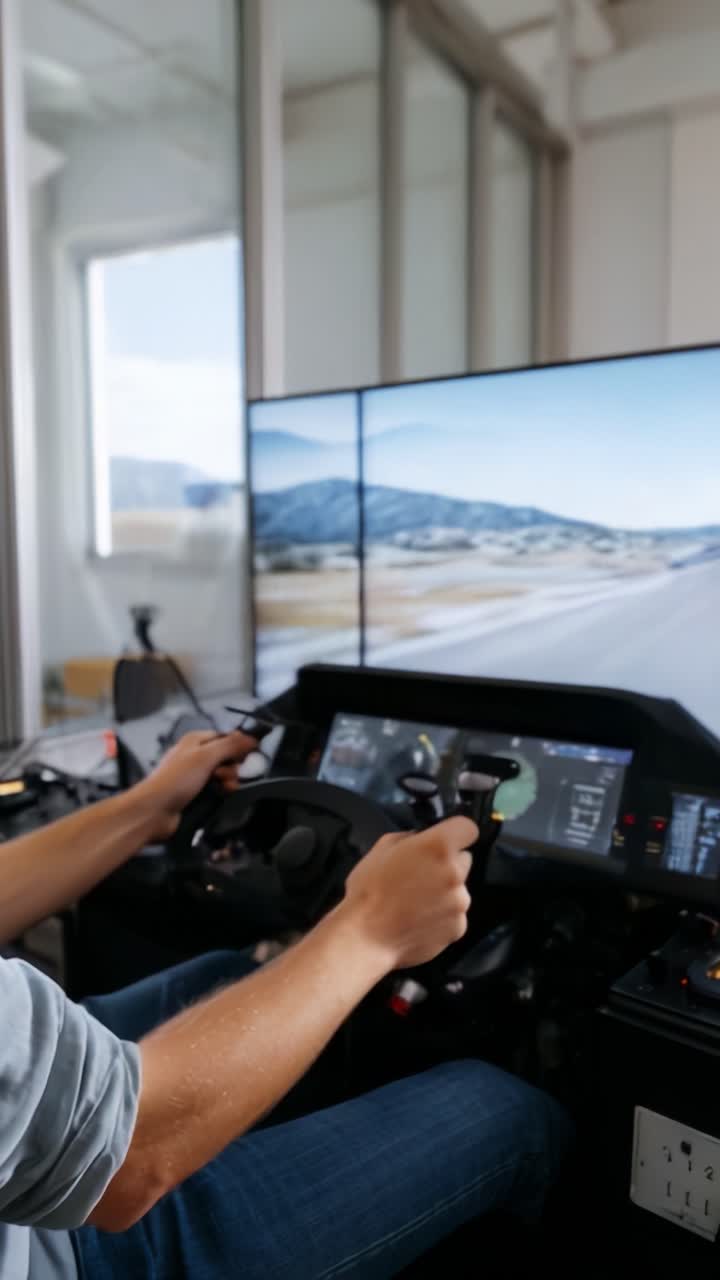 Un'esperienza di simulazione di guida virtuale: interazione con comandi realistici e viste panoramiche per un apprendimento interattivo e lo sviluppo di competenze in un ambiente controllato