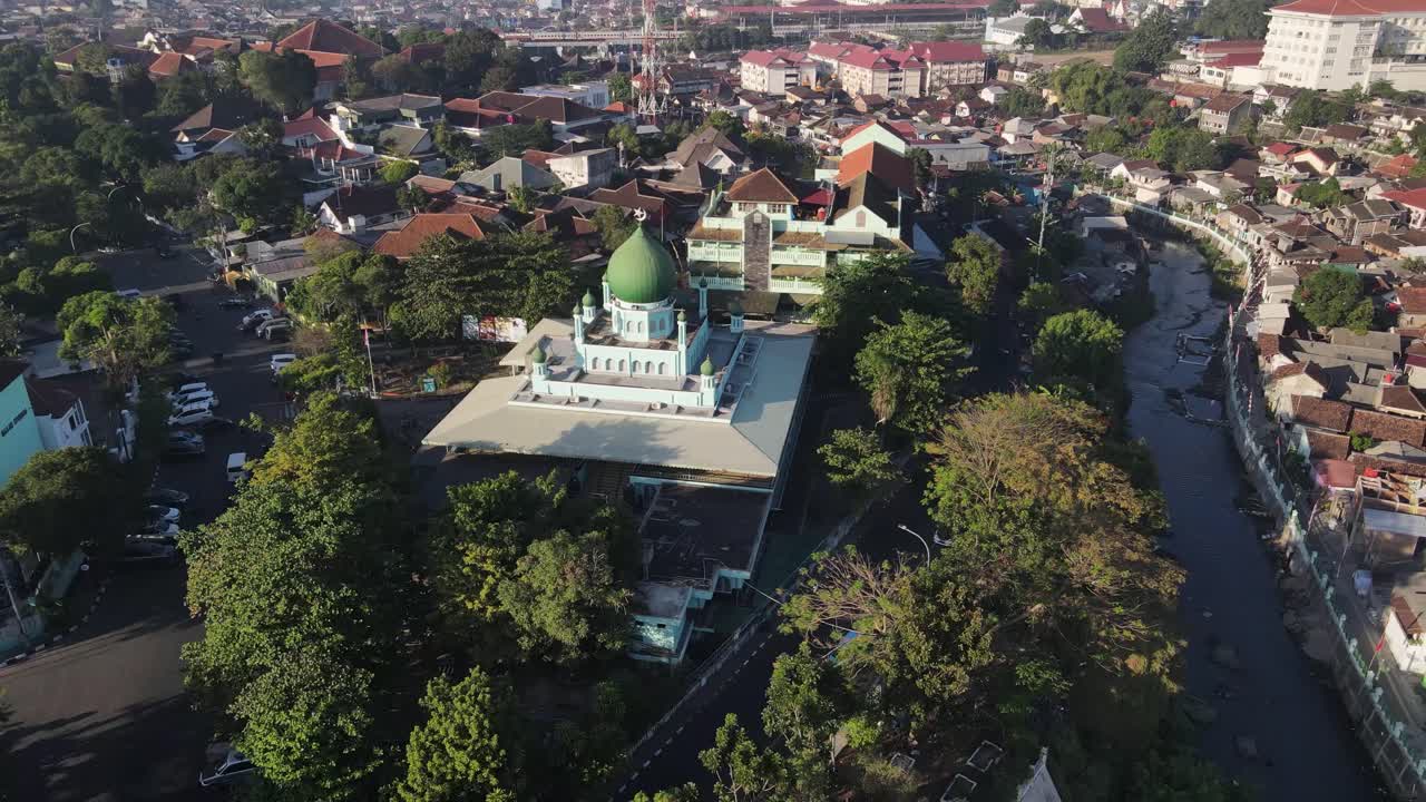 Aerial view, Syuhada Mosque in the morning