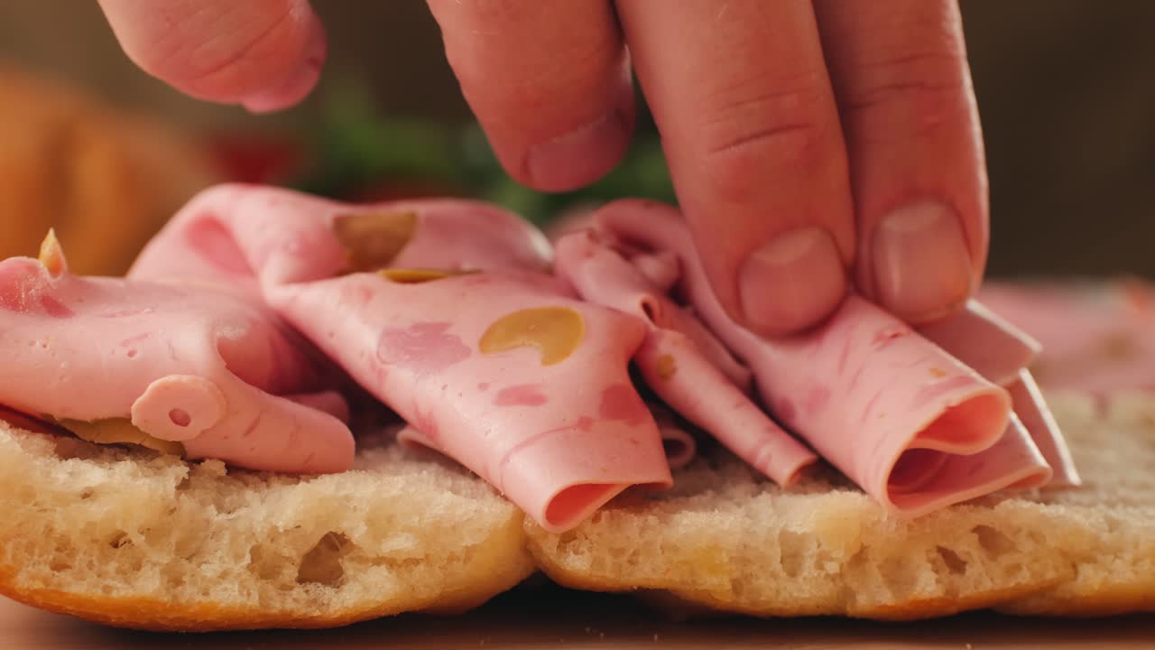 Making a Sandwich with Ham