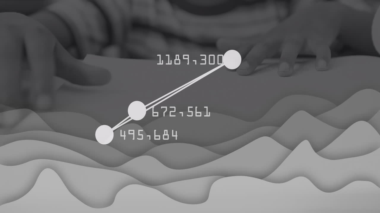 Interacting with animation of abstract data visualization and numerical overlay