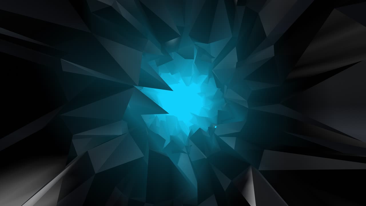 Abstract Geometric Dark Blue Tunnel