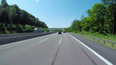 timelapse car driving on the autobahn