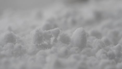 vista de cerca de la nieve