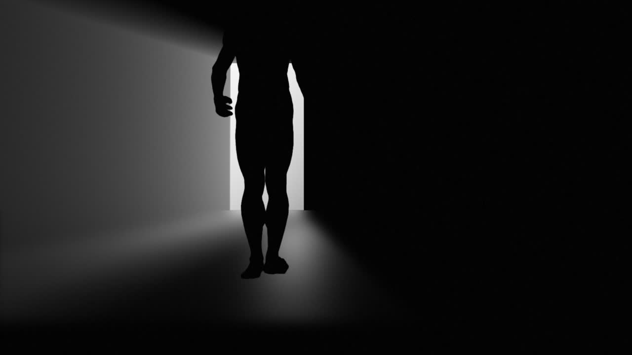 video de un hombre alejándose de la puerta