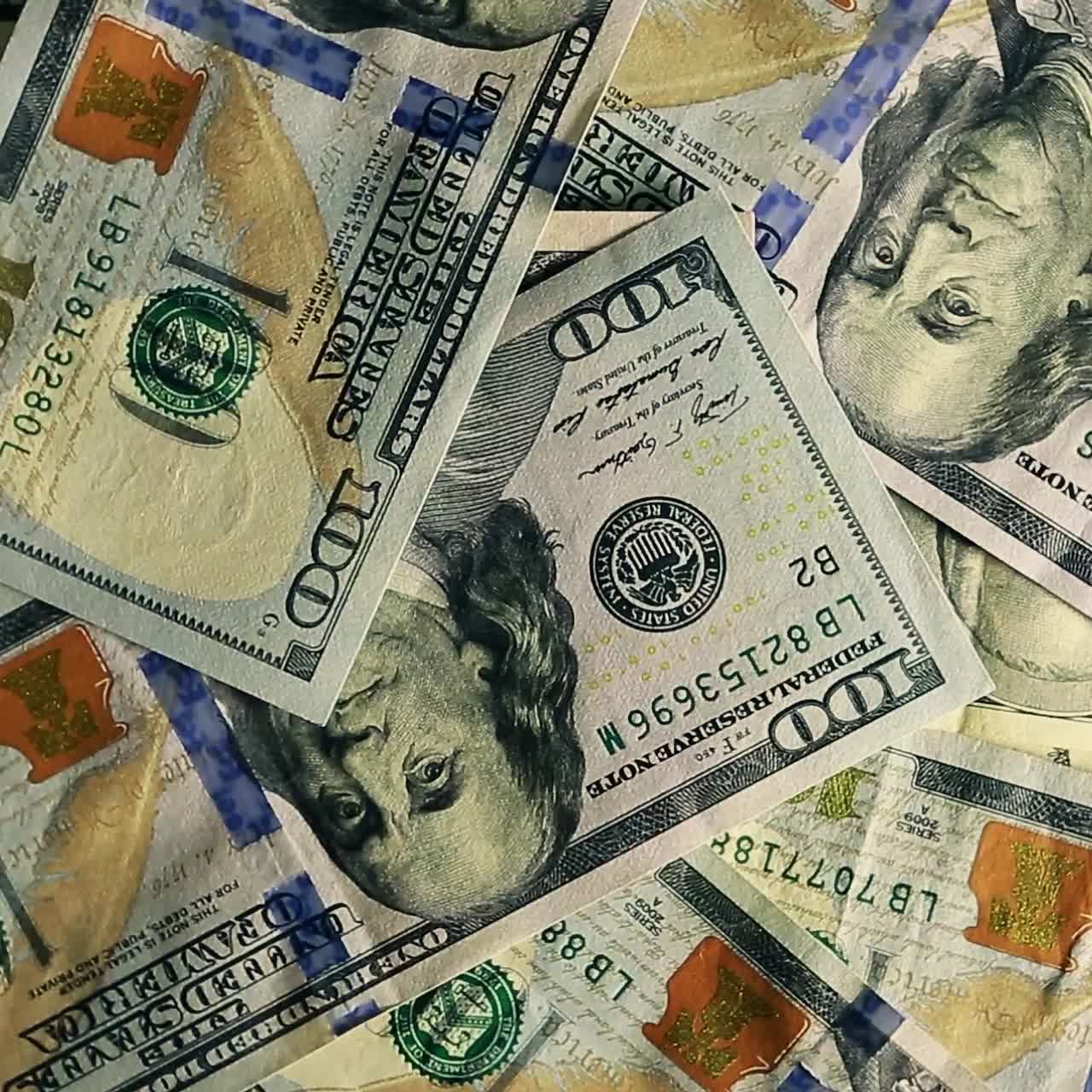 Lot Of One Hundred Of Dollar Bills