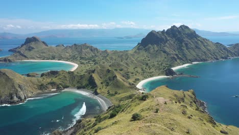 excellent aerial shot of padar island within komodo national park in indonesia