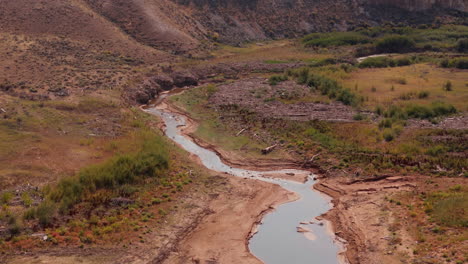 dry creek in a canyon landscape