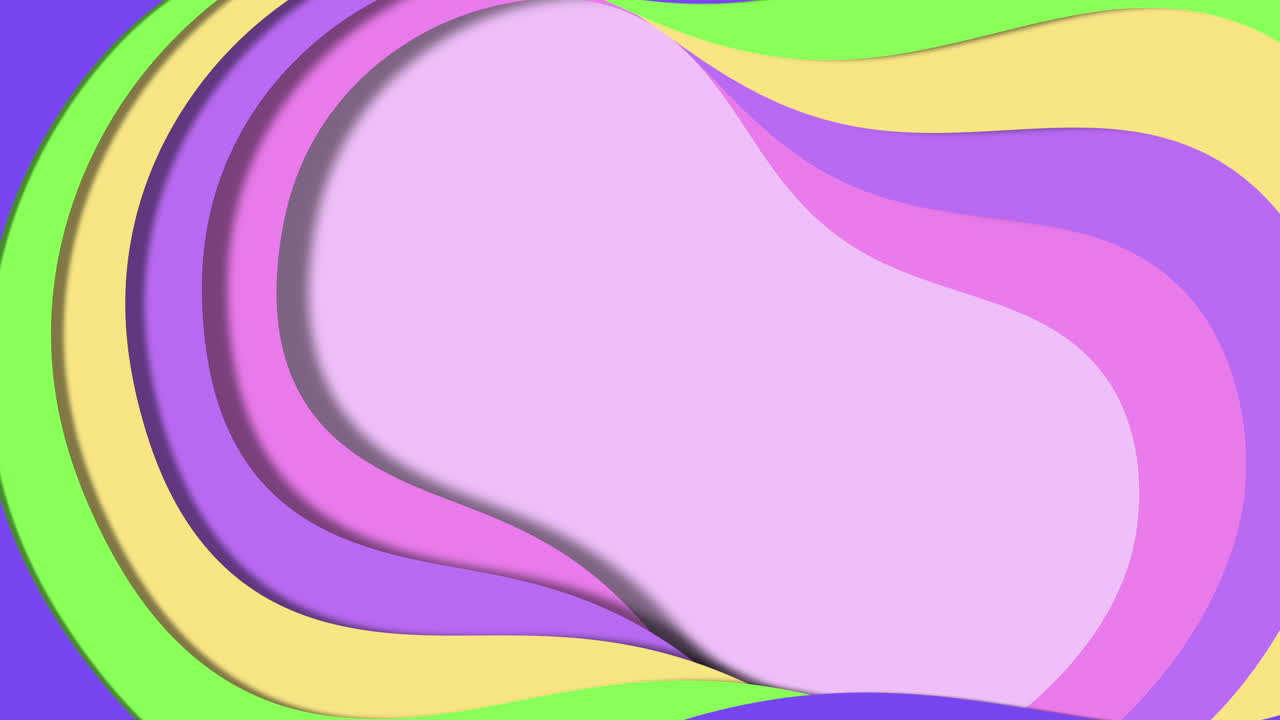 patrón de ondas de corte de papel de plástico de arco iris