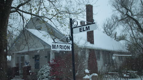 slow motion christmas snow scenery