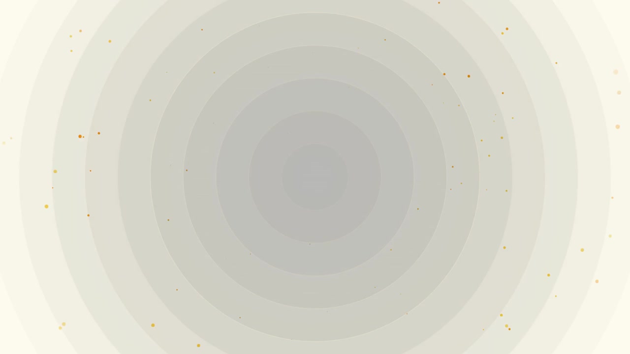Abstract Background with Concentric Circles and Floating Golden Particles