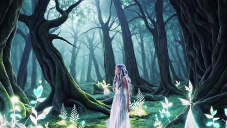 enchanted forest adventure with magical beings