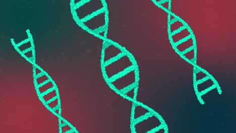 animation of dna structures against multi color background