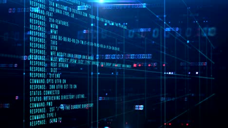 loopable footage of programming code abstract technology background