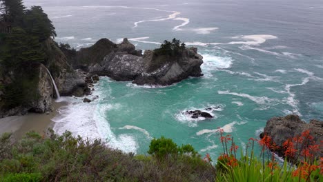 mcway falls, the california pacific coast highway in early spring