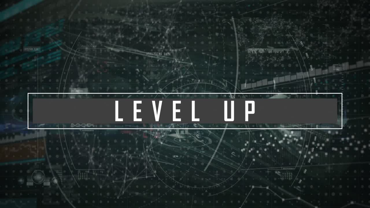 animación de la red de conexiones a través del texto de nivel superior