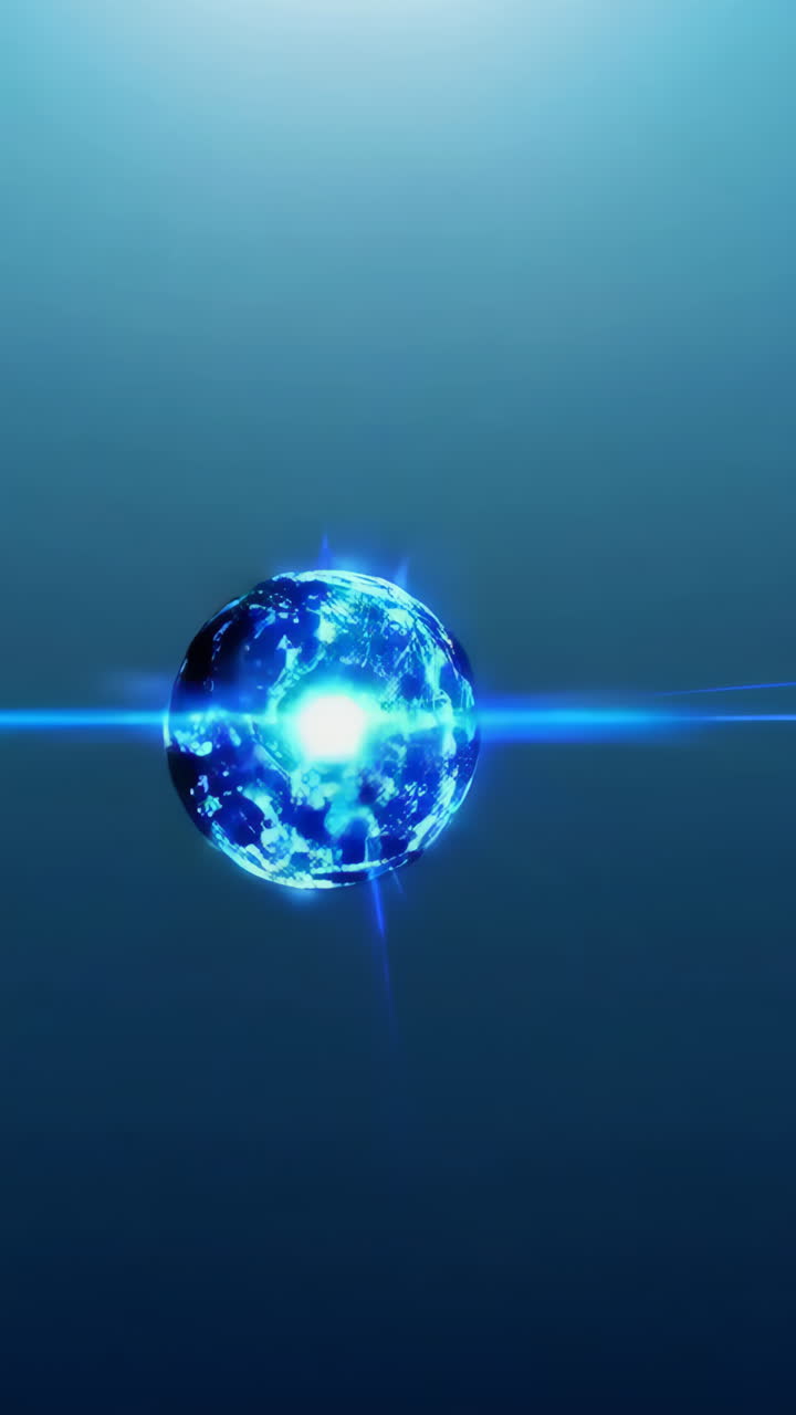 esfera azul brillante abstracta