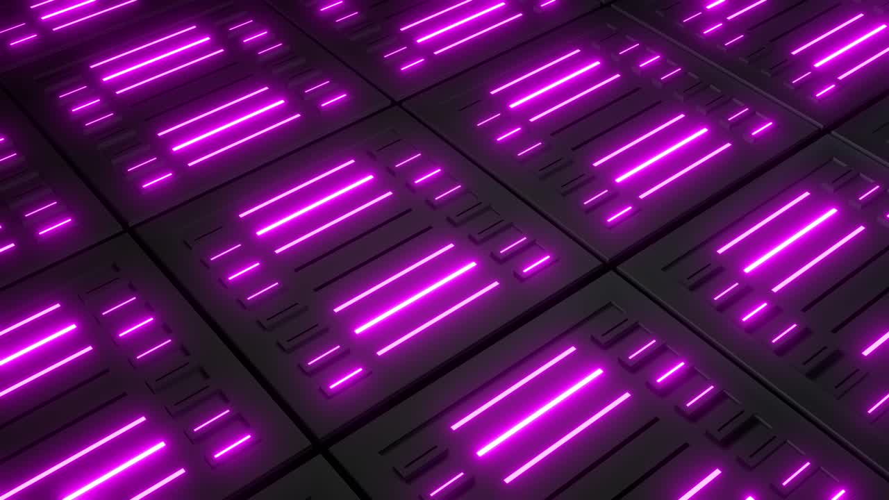 Abstract Futuristic Neon Pattern