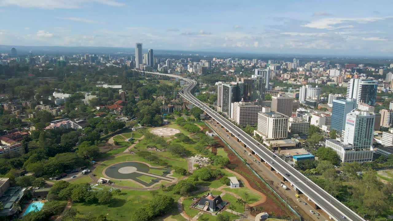 vista aérea de nairobi, república do quênia, áfrica oriental