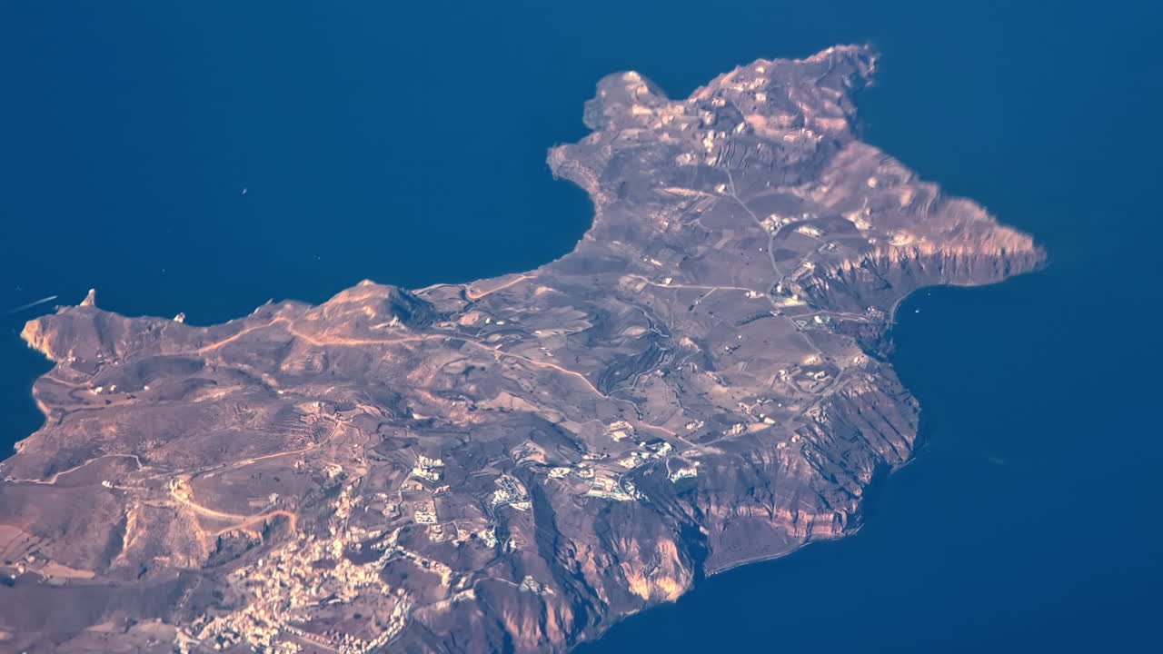Aerial View of a Greek Island